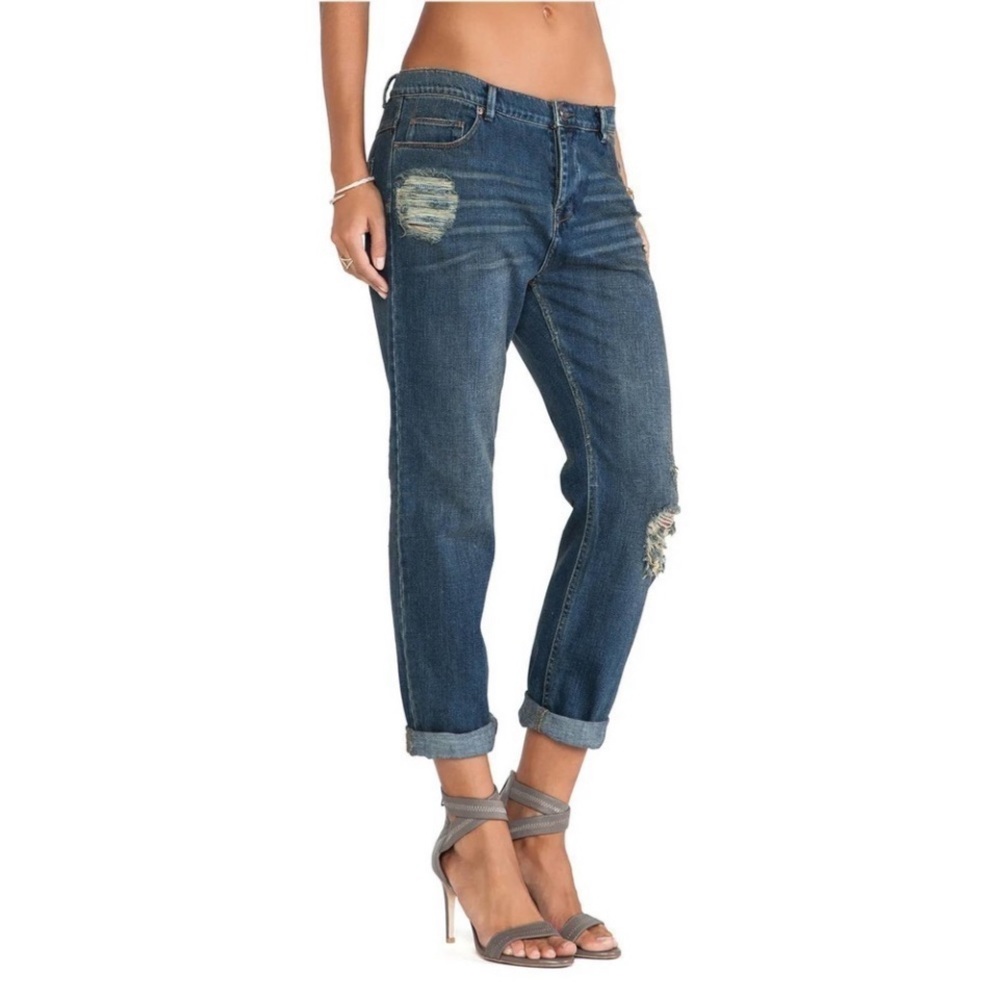 Free people boyfriend jeans distressed